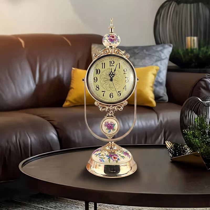 Vintage American Style Desktop Clock Home Ornament