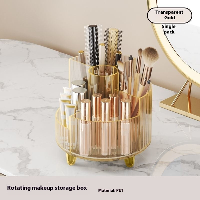 Cosmetics Storage Box Large Capacity Rotatable Dresser Table Lipstick Skin Care Products Transparent Rack Acrylic