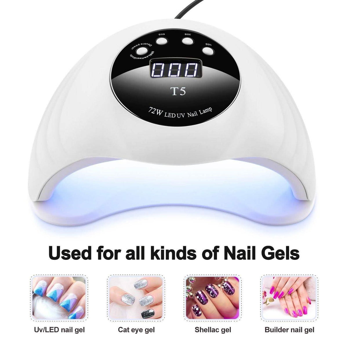 48W UV LED Gel Nail Lamp with 4 Timer