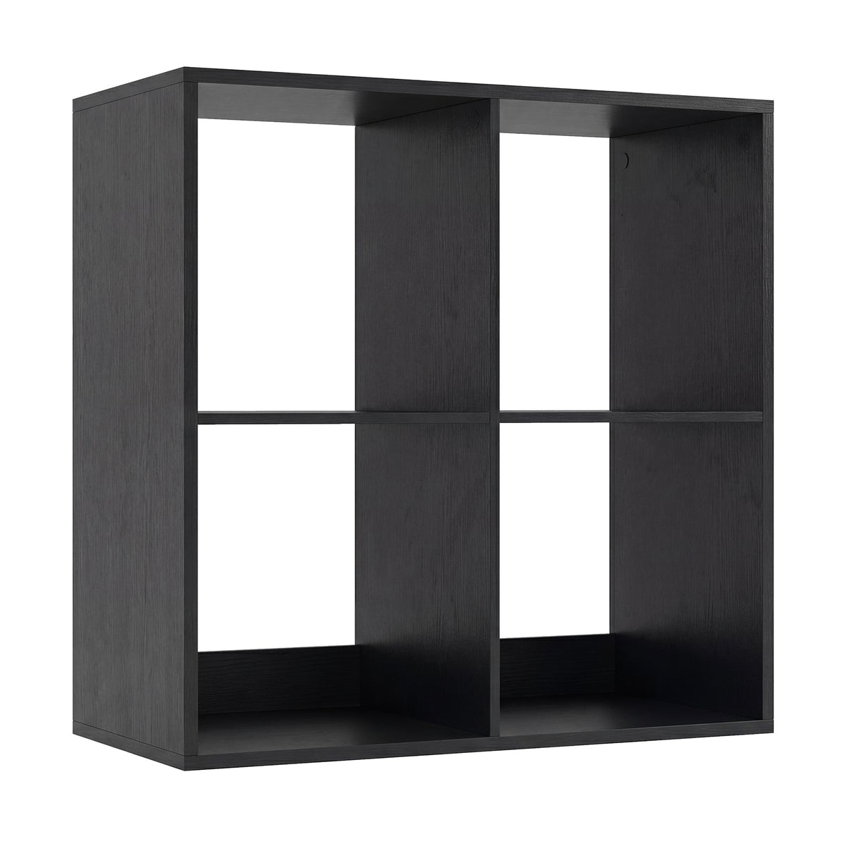 4 Cube Bookshelf with Back Guardrail for Living Room Bedroom