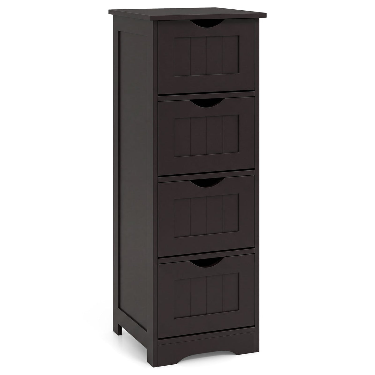 4-Drawer Freestanding Floor Cabinet with Anti-Toppling Device