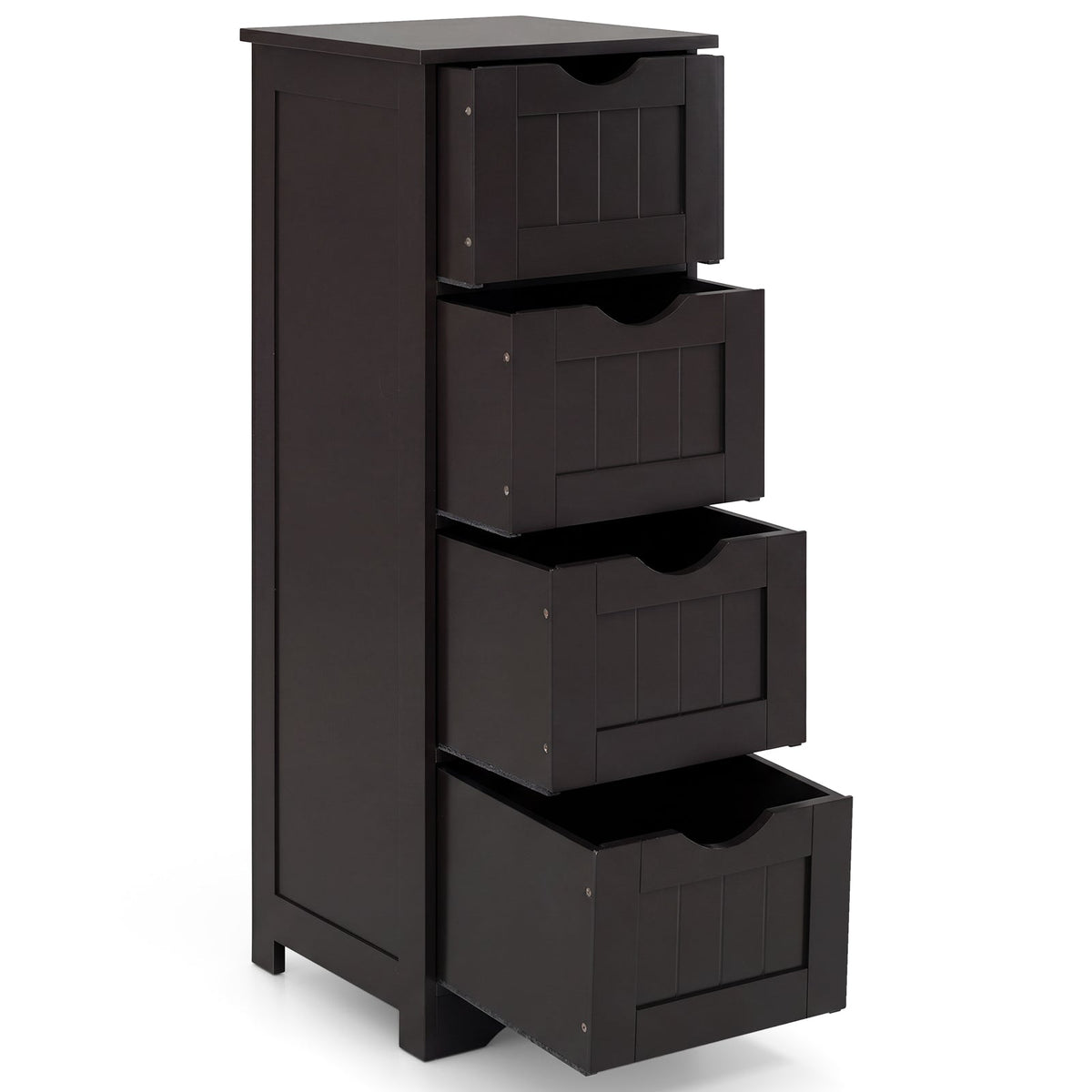4-Drawer Freestanding Floor Cabinet with Anti-Toppling Device