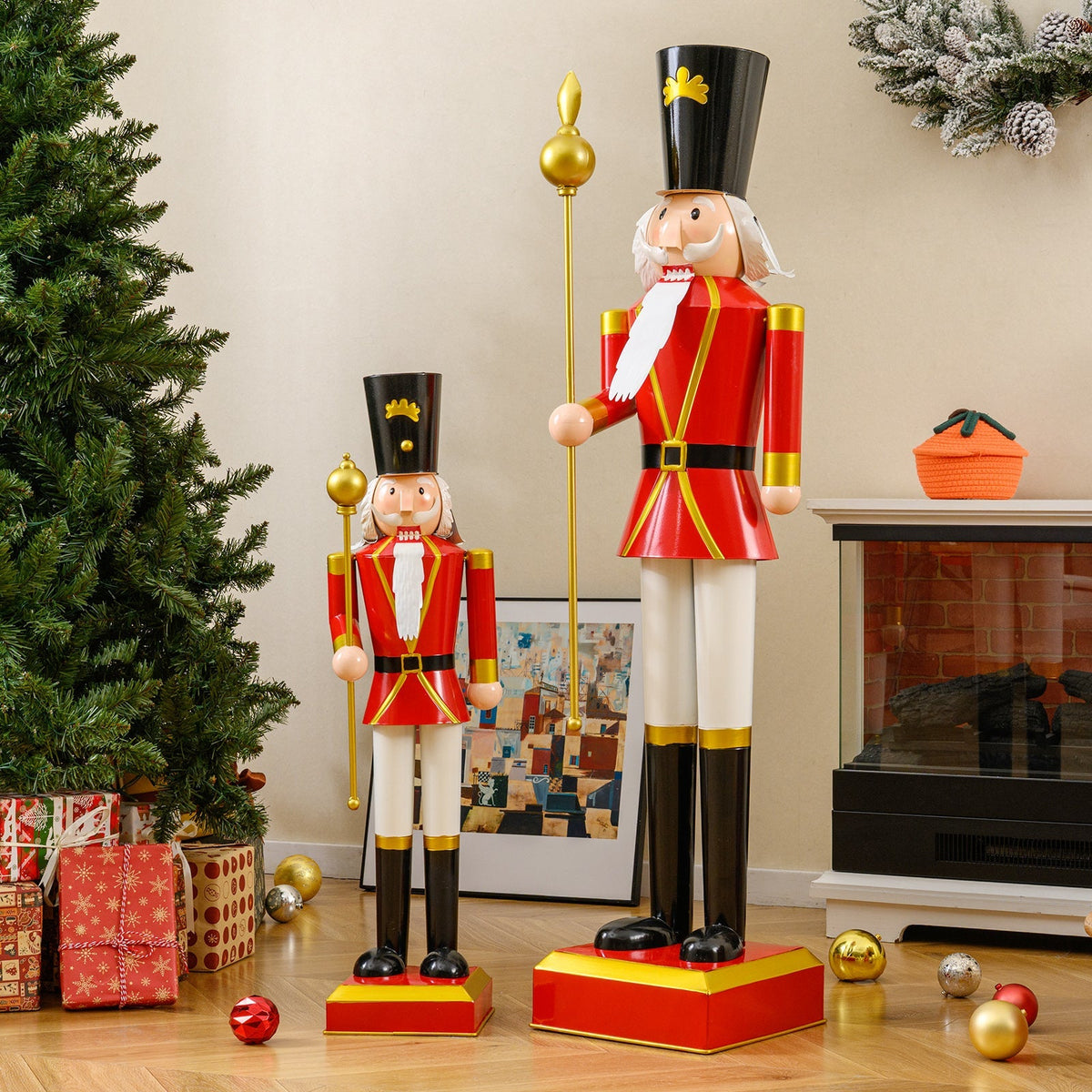 4 FT Christmas Nutcracker with High Hat & Beautiful Scepter