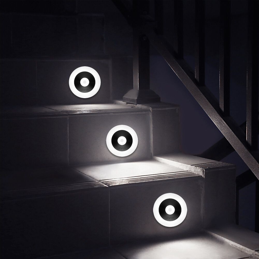 LED Motion Sensor Night Light with Touch Sensor, 0.8W Plug-Free