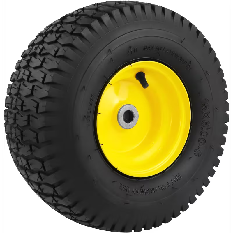 15x6.00-6 Tubeless Lawn Mower Front Tire Assembly