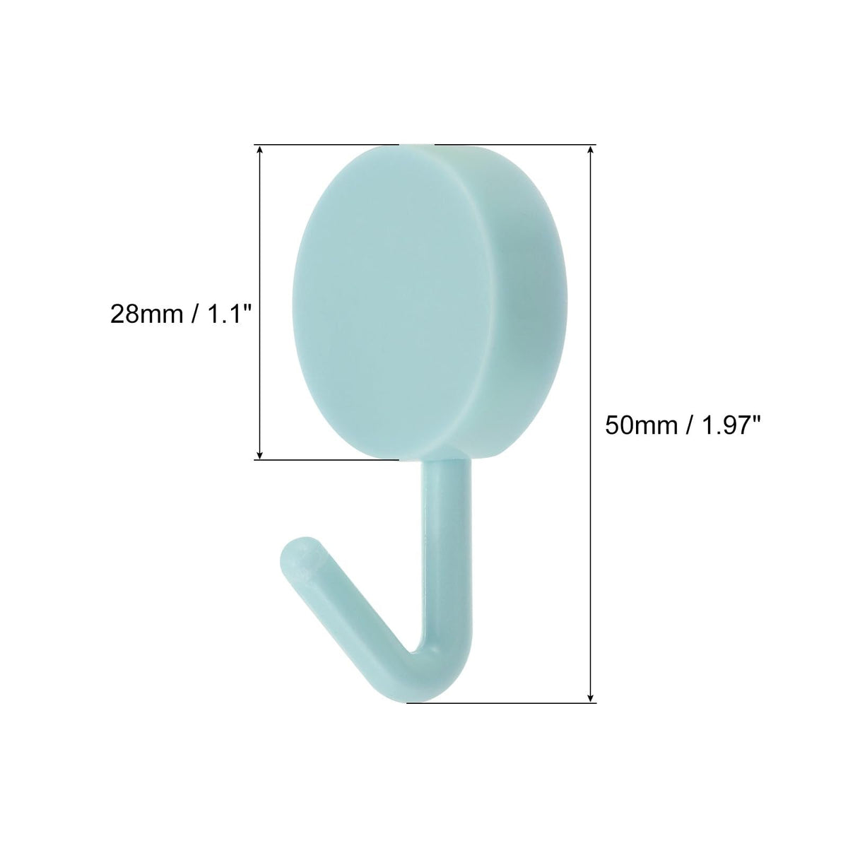 uxcell 10 ganchos para toallas de acero inoxidable, color verde azulado claro, modernos