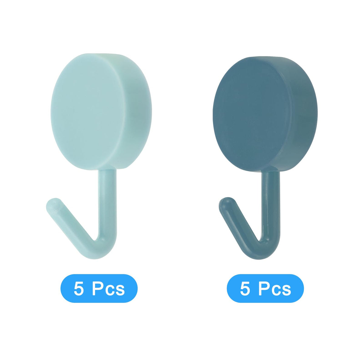 uxcell 10 ganchos para toallas de acero inoxidable, color verde azulado claro, modernos