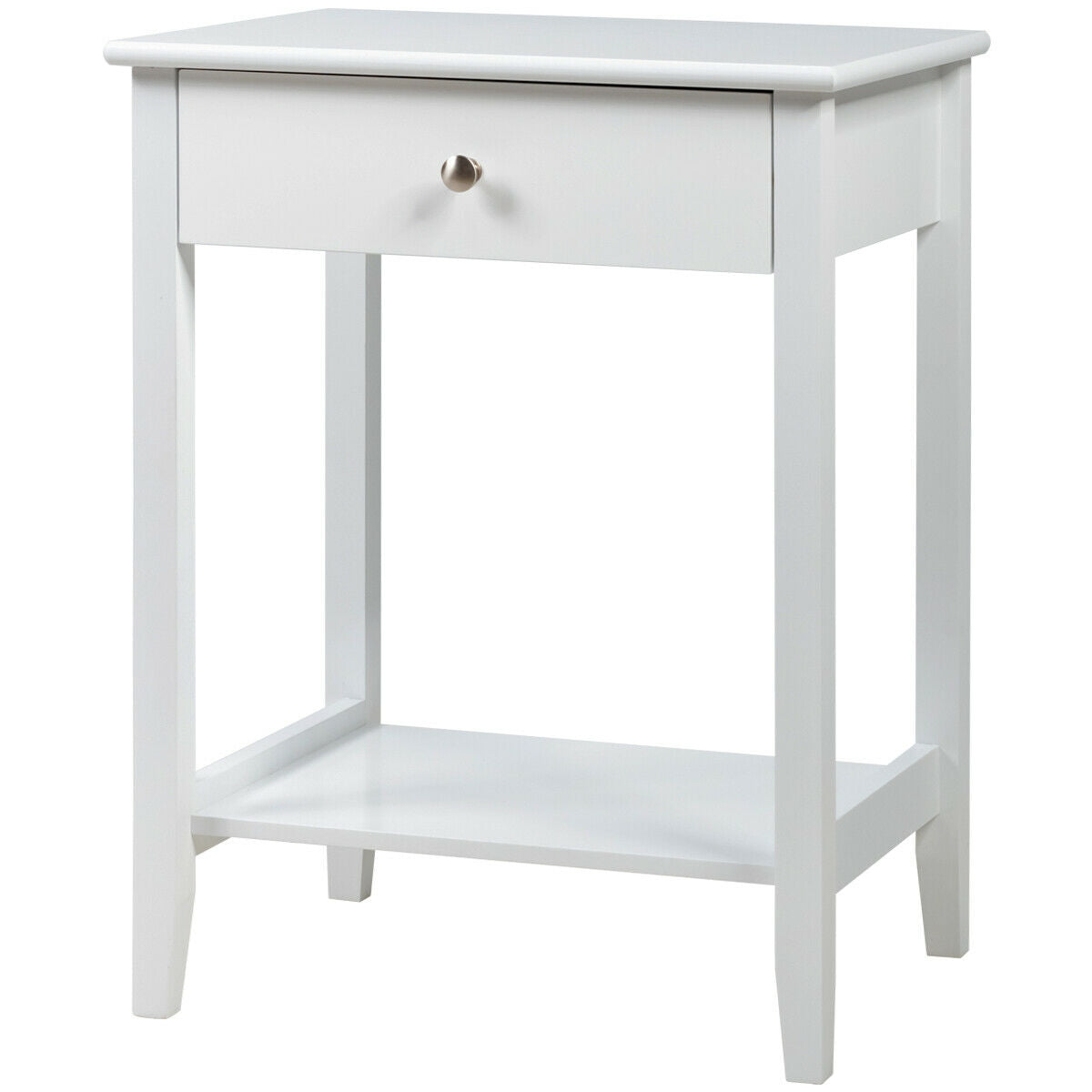 Wooden Nightstand End Table Storage Display