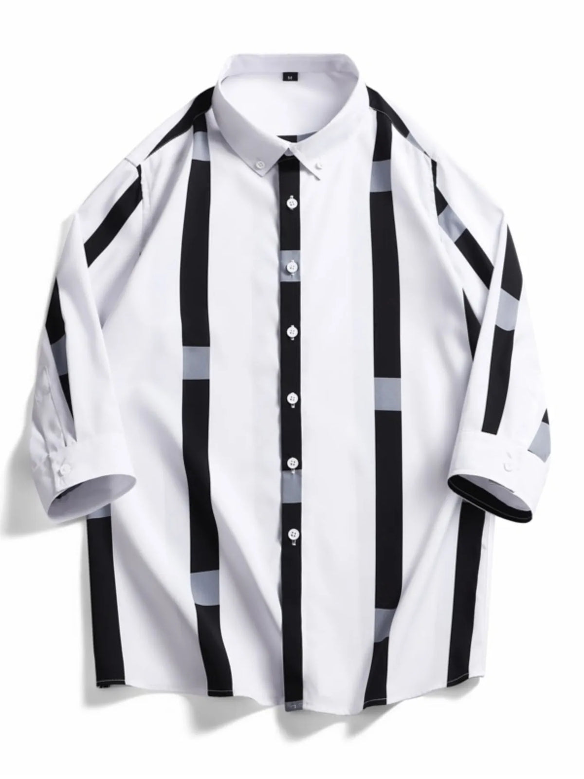 Children's Plus Size Striped Print Casual Shirt