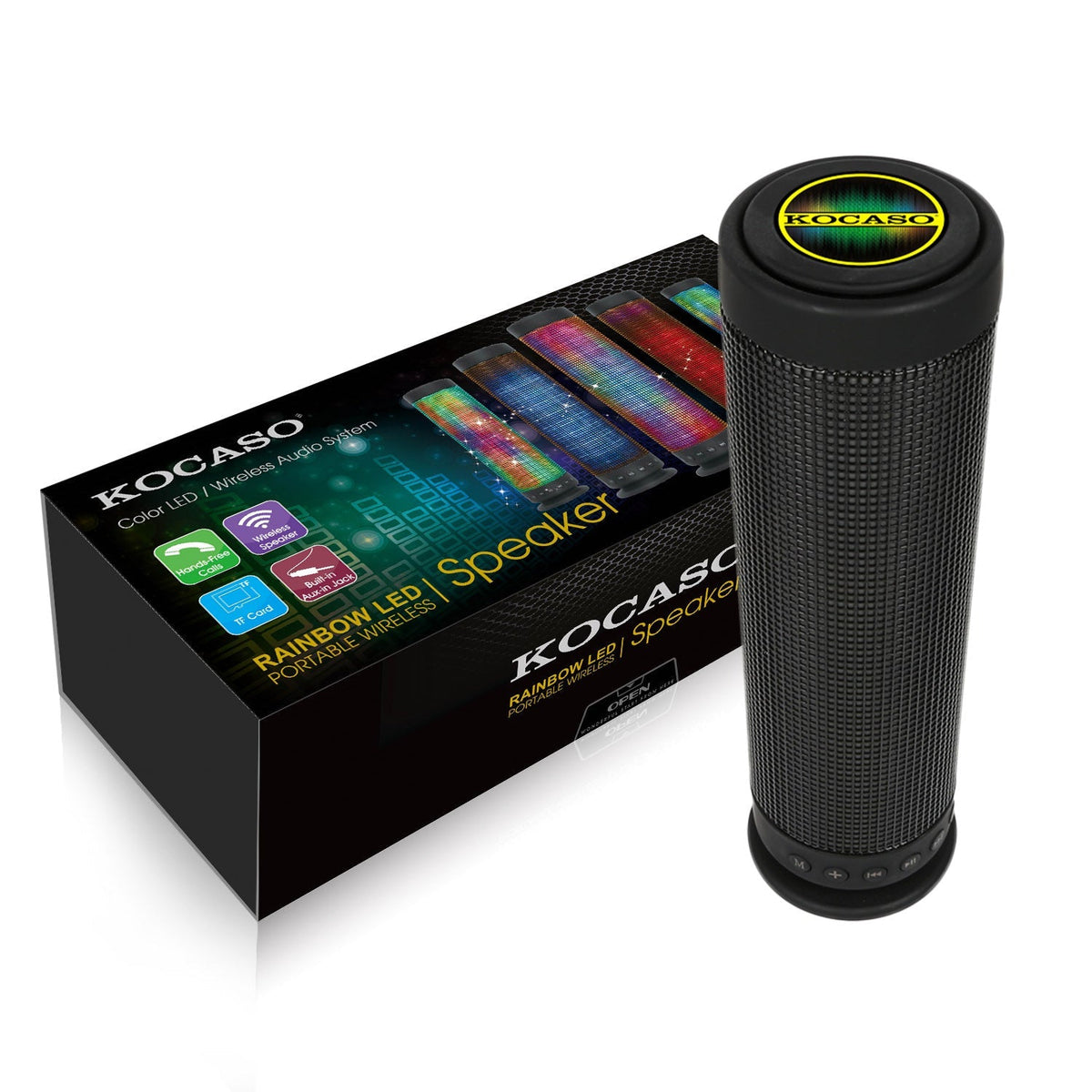 rainbow LED portable wireless speaker