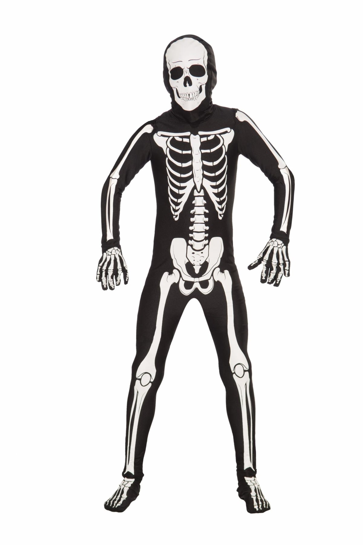I'm Invisible Bone Skeleton Skin Suit Costume Child Medium 8-10