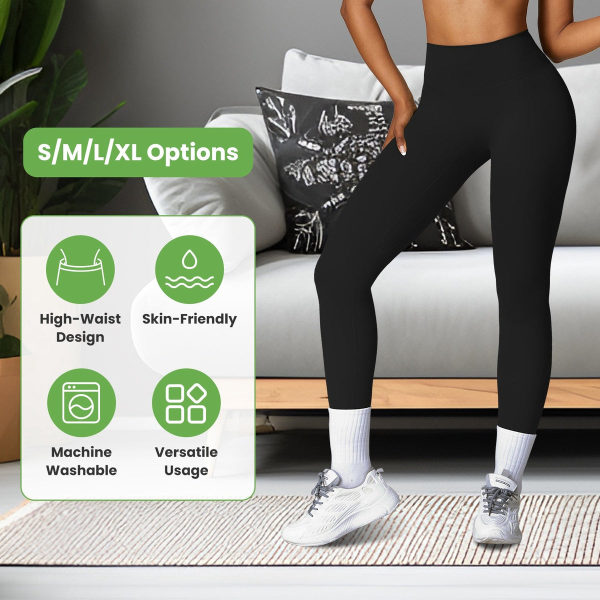 Leggings de talle alto para mujer con control de abdomen