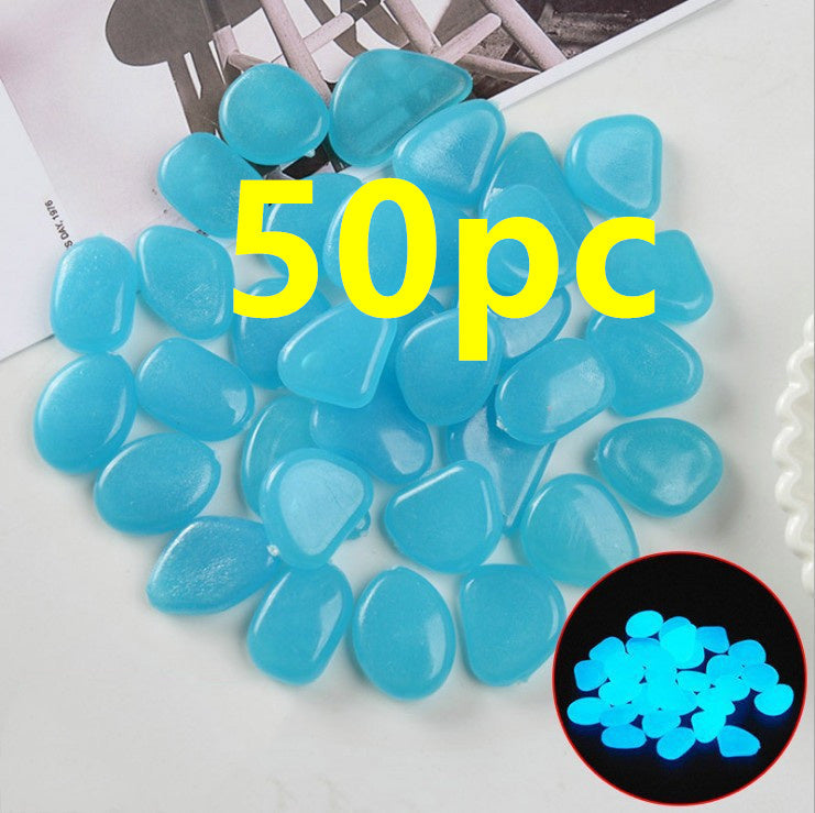 Luminous Stones Fluorescent Aquarium Pebbles Fish Tank Garden Luminous Stones