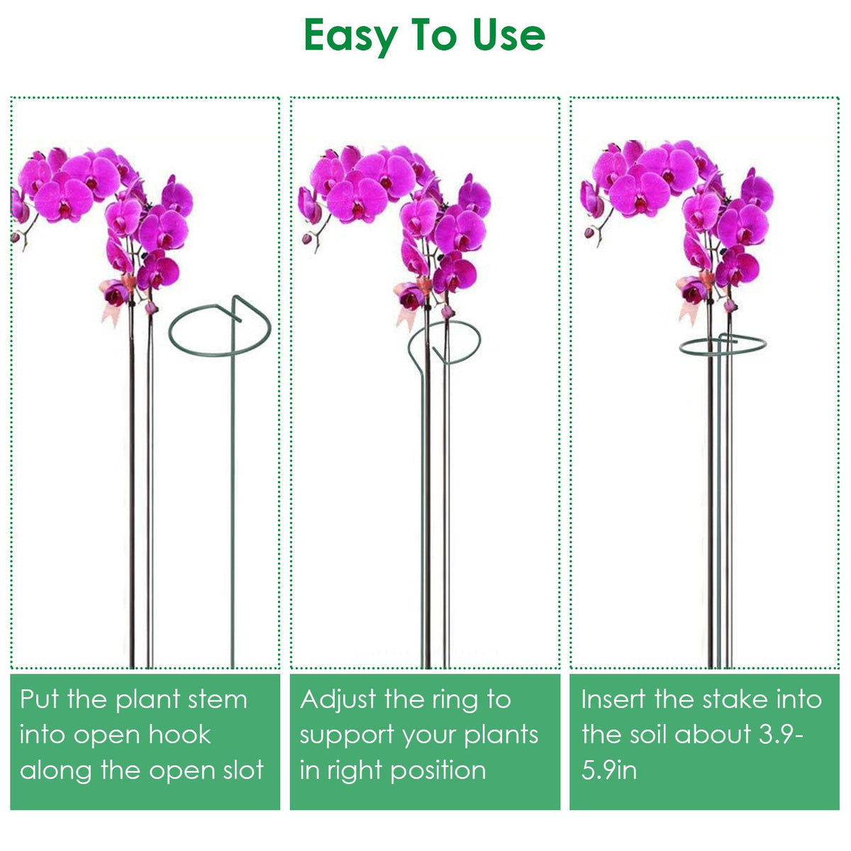 Garden Plant Support Stakes for Single Stem