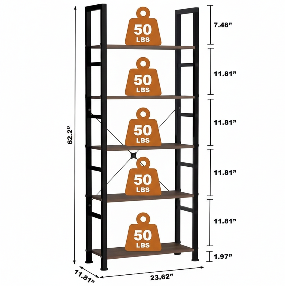 Estantería industrial – Estante metálico de almacenamiento de triple nivel / de 4/5/6 niveles