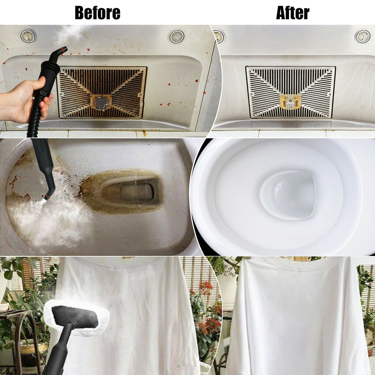 1400W Multipurpose Pressurized Steam Cleaner With 17 Pieces Accessories