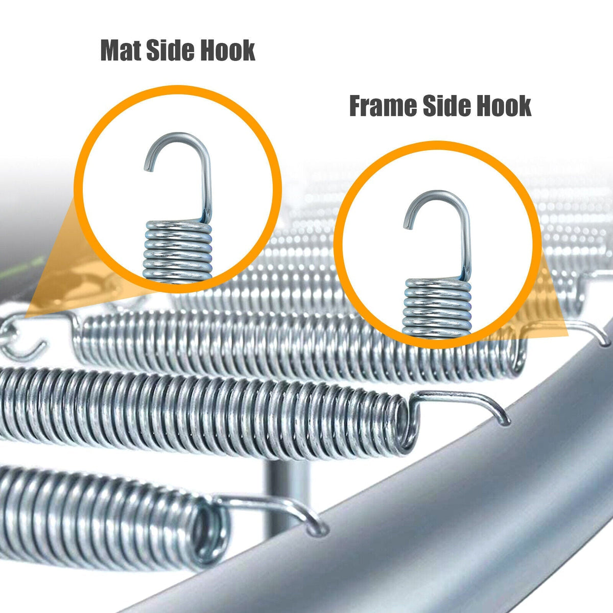 5.5 Inch Rustproof Galvanized Steel Replacement Trampoline Elasticity Springs