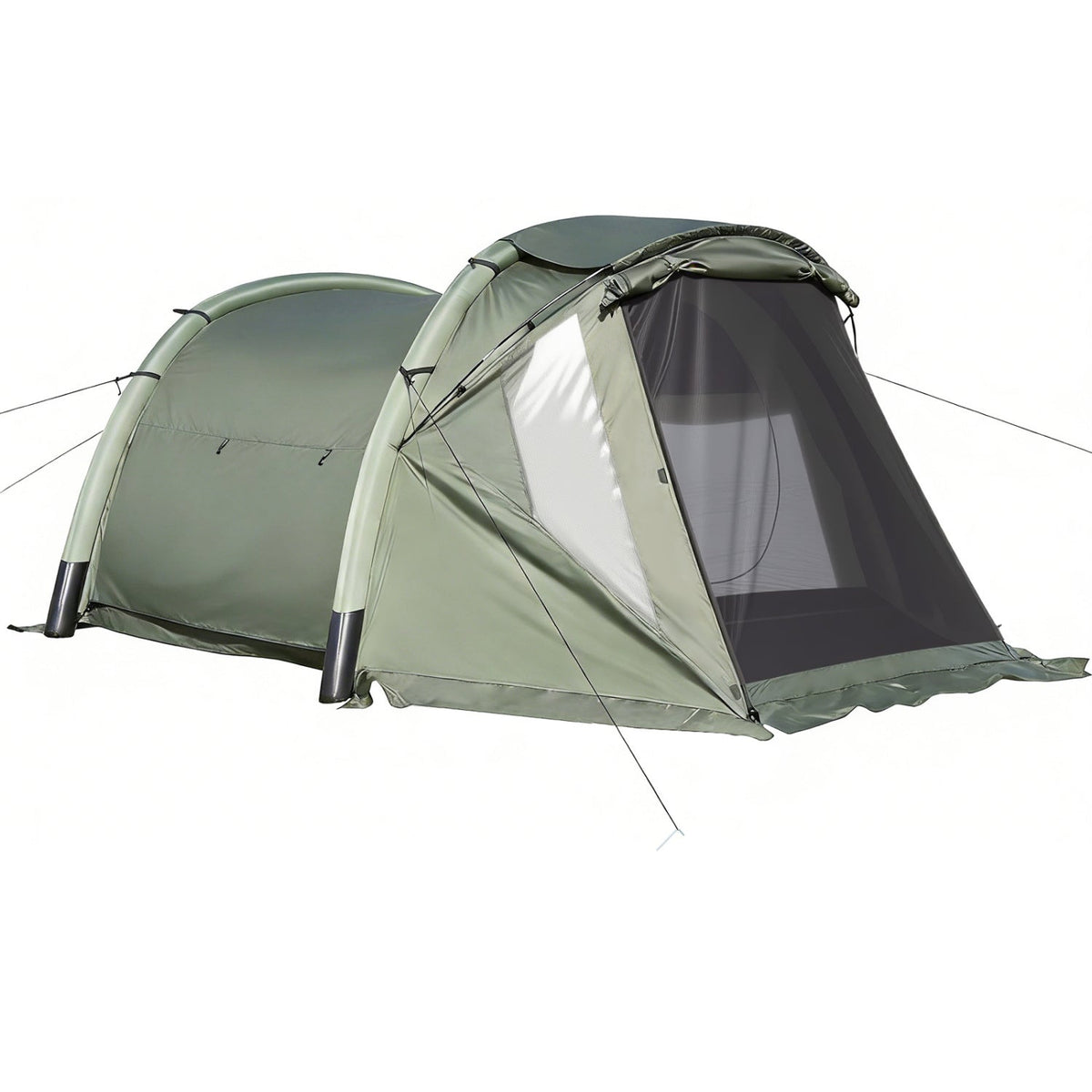Tienda de campaña inflable para 5-7 personas con porche mosquitero - Verde