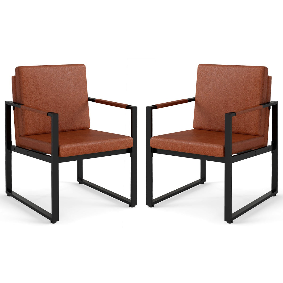 5 Pieces Living Room Set with 2 Accent Chairs and 2 Coffee Tables