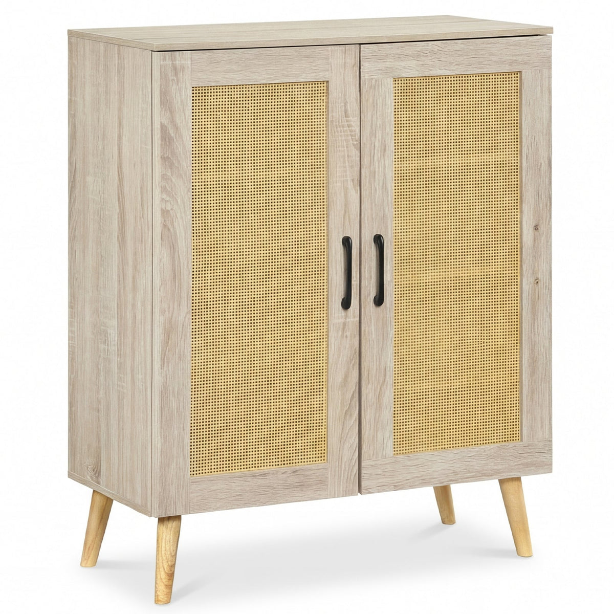 5-Tier Rattan Shoe Cabinewith 3 Removable Shelves