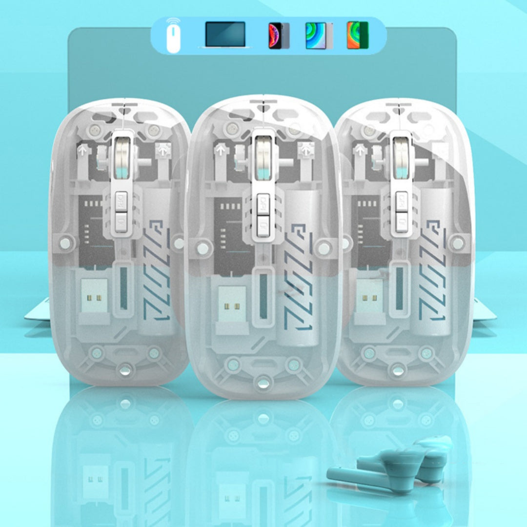Wireless Transparent Typec Charging Mouse
