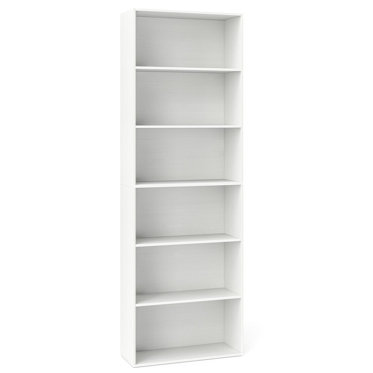 6-Tier Bookcase with 6 Open Shelves and Anti-Toppling Kits