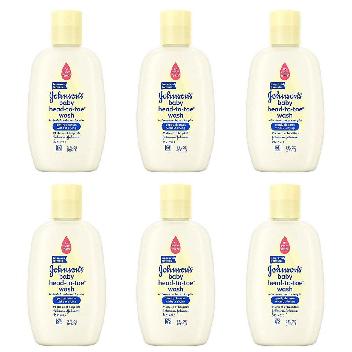 6-Pack: Johnson's Head-To-Toe Baby Wash Travel Size 3 Fl. Oz.
