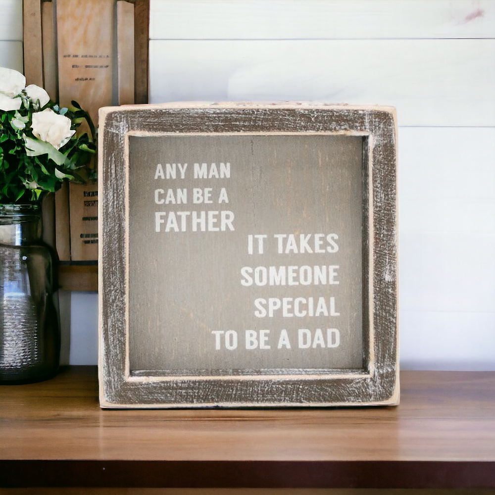 Someone Special 5 Inch Wooden Framed Sign Dad Gift Rustic Small Home Decor Table Shelf Plaque
