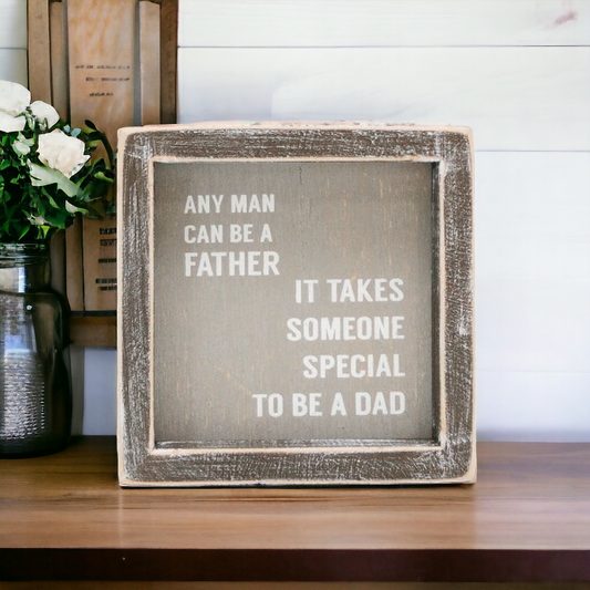 Someone Special 5 Inch Wooden Framed Sign Dad Gift Rustic Small Home Decor Table Shelf Plaque