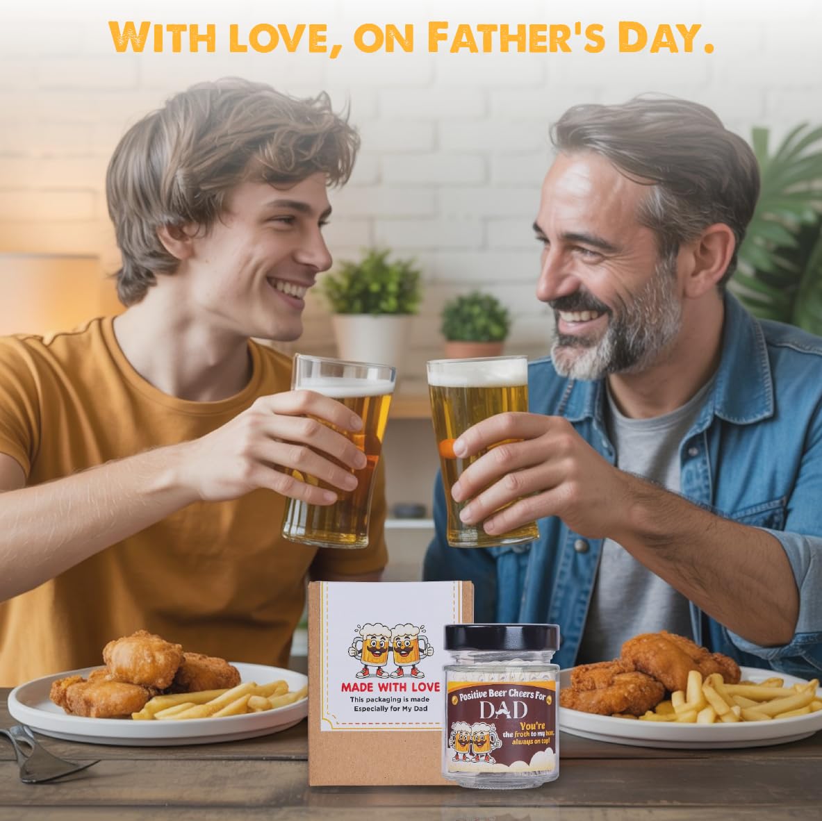 Frasco de regalo divertido SOLMAY con 60 mensajes inspiradores para brindar con cerveza para papá 0.5
