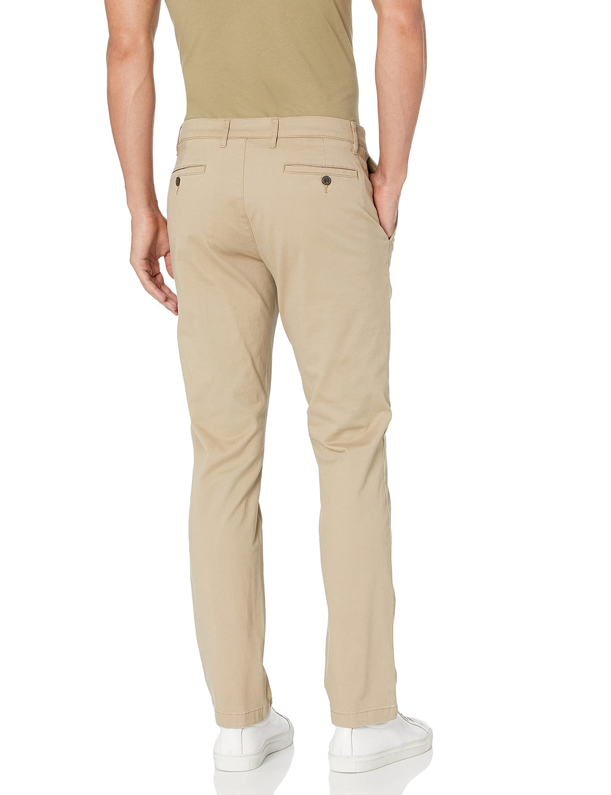 Amazon Essentials Men's Skinny-Fit Washed Stretch Chino Pant Light Khaki 29x34