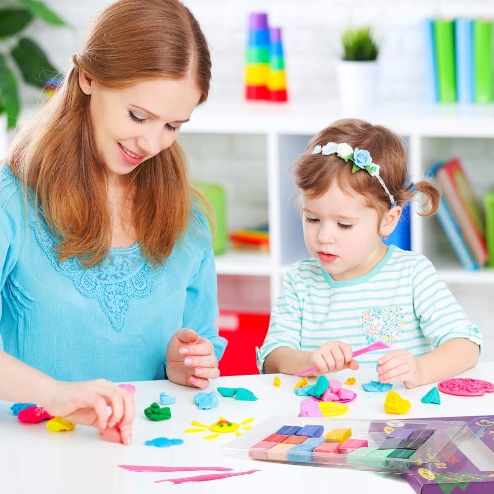 Kit de arcilla polimérica CiaraQ, mini juego de modelado de 24 colores para niños, principiantes y artistas