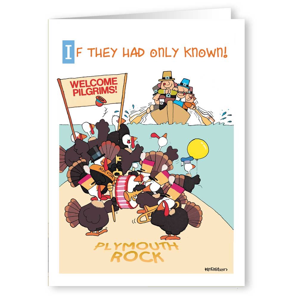 Colección Stonehouse, paquete de 2 tarjetas de felicitación divertidas de Acción de Gracias, diseño de pavo, surtidas