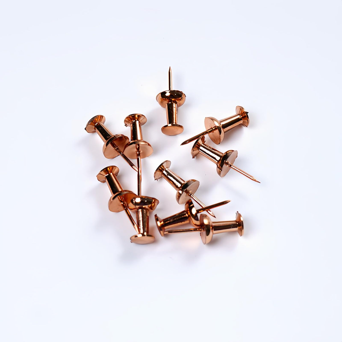 Bomeirc Rose Gold Push Pins 100pcs Double Headed Decorative Tacks with Box