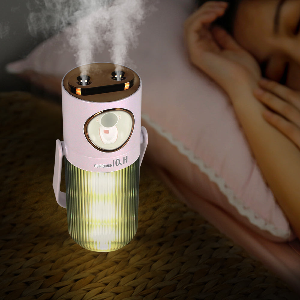 HOMEFISH New Arrival 300ml Humidifier 2000mah Battery Operation Air Humidifier For Bedroom