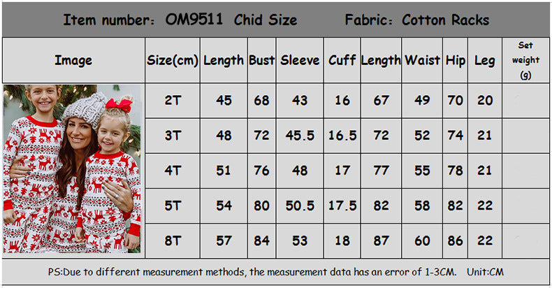Home Pajamas Parent-child Suit