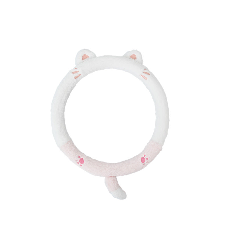 Autumn And Winter Car Steering Wheel Cover Plush Cartoon Thermal