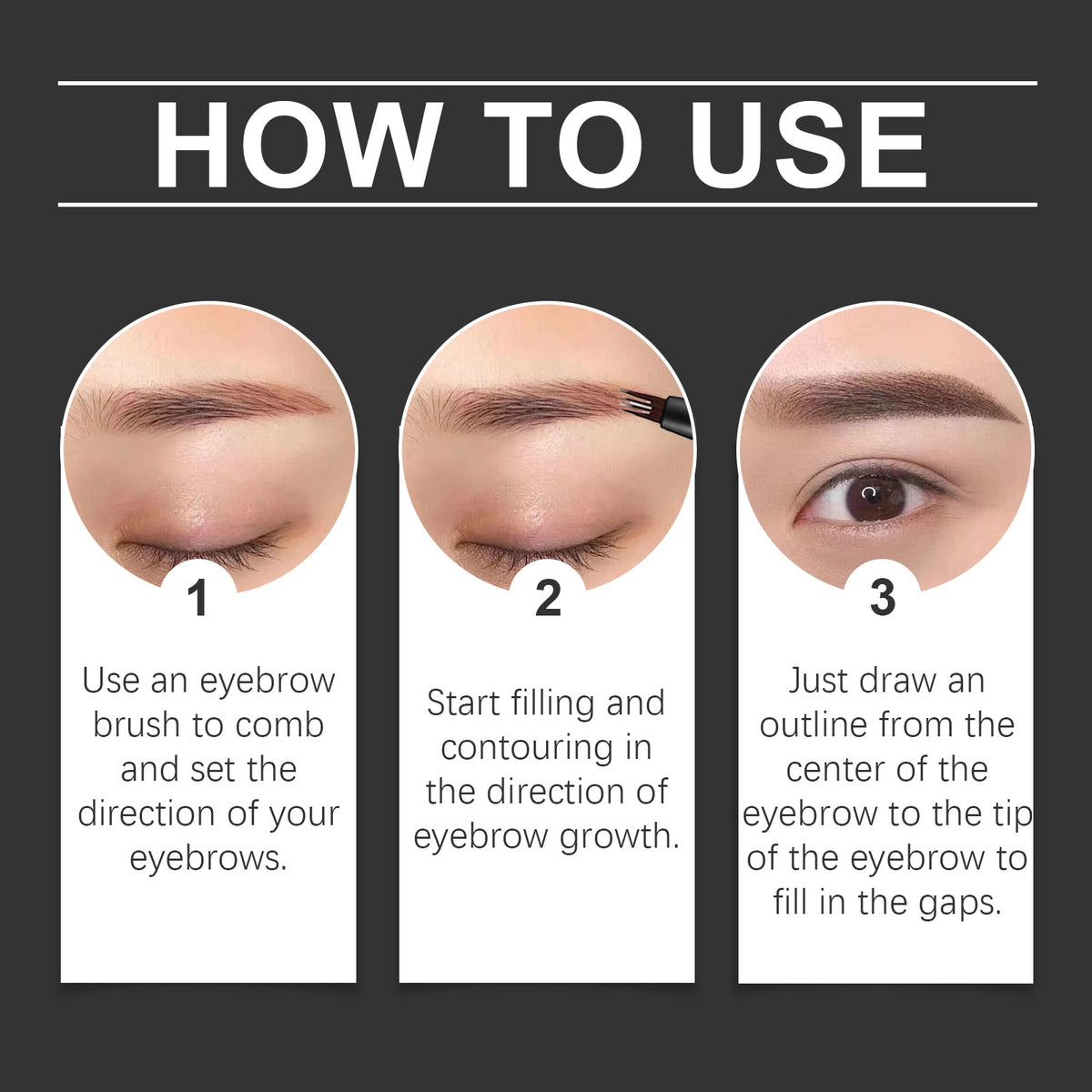 EELHOPE Four Claw Eyebrow Pencil Wild Eyebrow Embellishing Eyebrow shape delicate and easy to use non-smudging natural shaping eyebrow pencil