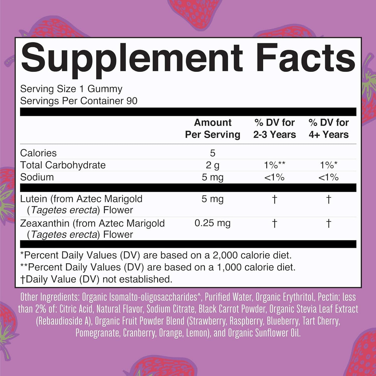 Sugar-Free Lutein And Zeaxanthin Gummies