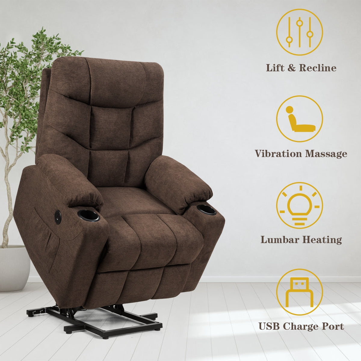 Electric Power Lift Recliner Massage Sofa