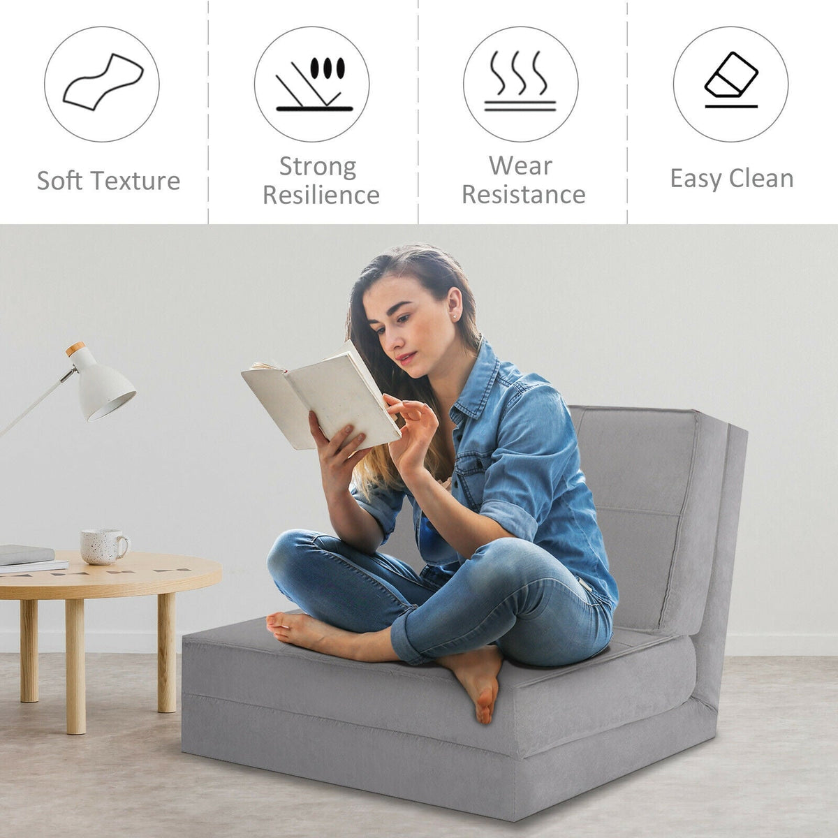 High Quality Fam Convertible Lounger Folding Sofa Sleeper Bed