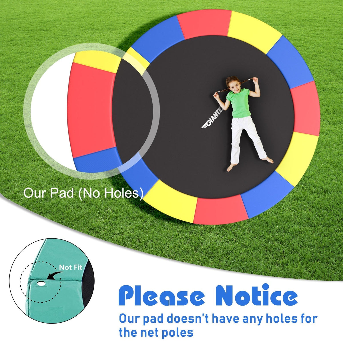 10 Feet Universal Spring Cover Trampoline Replacement Safety Pad