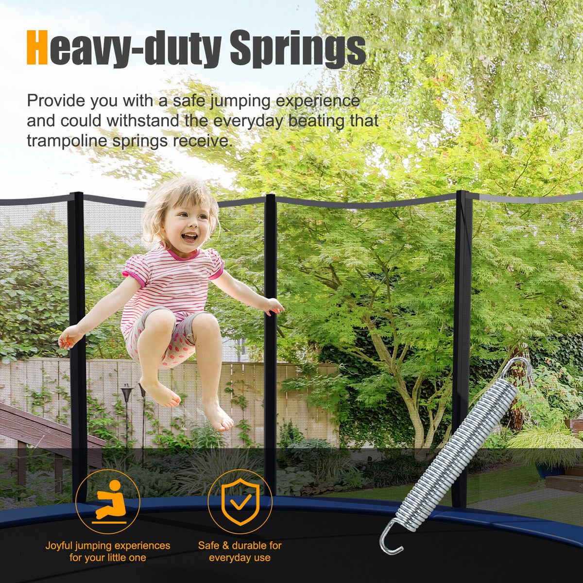 5.5 Inch Rustproof Galvanized Steel Replacement Trampoline Elasticity Springs