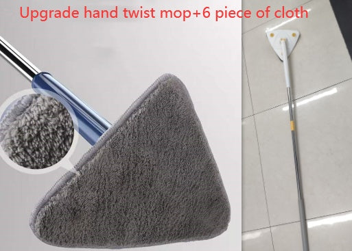 Fregona triangular extensible, giratoria 360°, ajustable, 110 cm, para limpiar bañeras, azulejos, suelos y paredes, fregona de limpieza profunda.