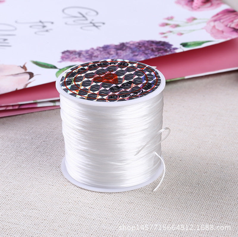 Beaded thread-white 1 roll package [40 meters long]
