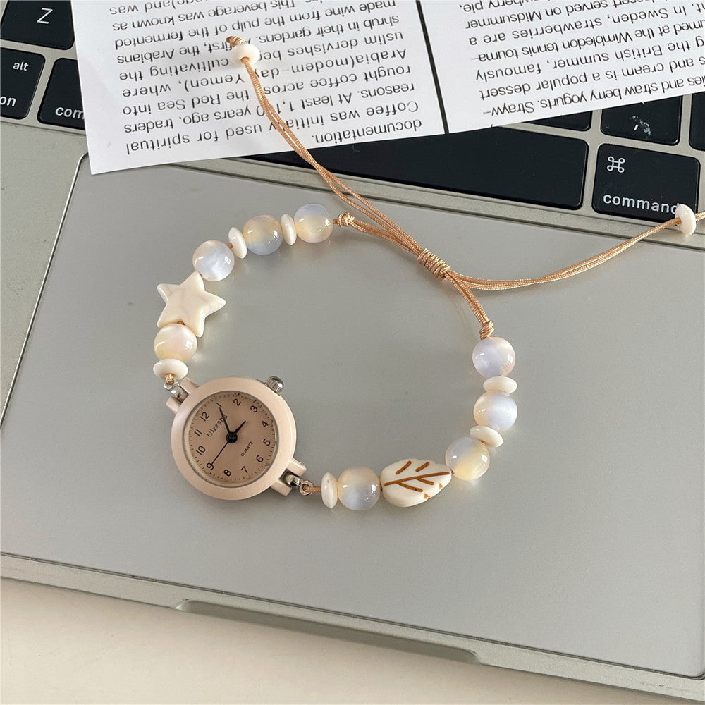 Creative Niche Unpopular Sweet Beaded Watch Ins Style High Appearance