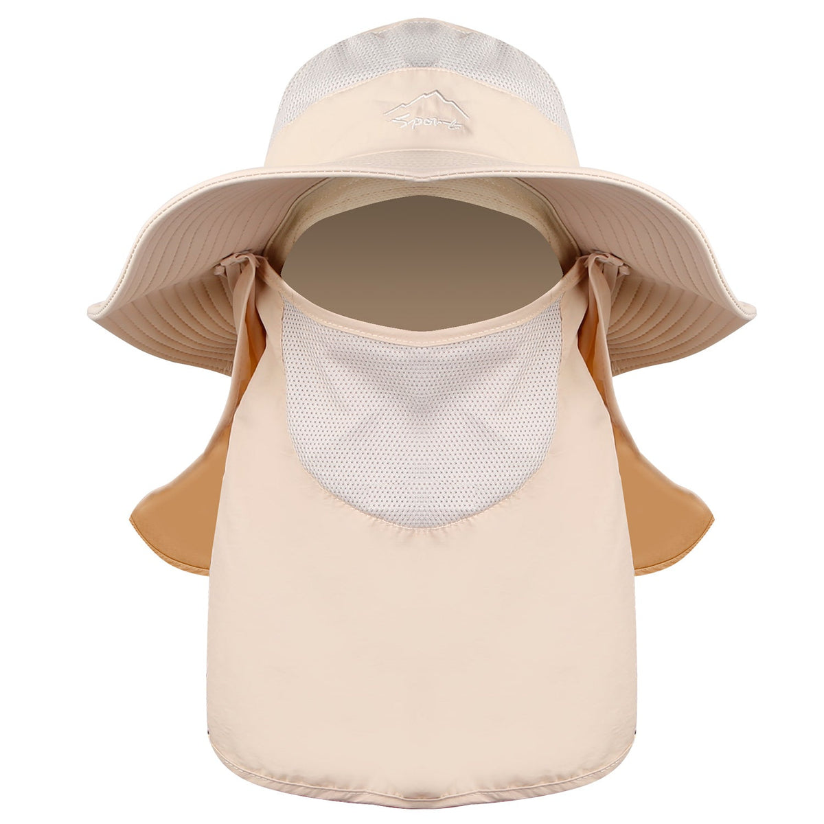 Fishing Bucket Hat Wide Brim Breathable Unisex Hat Sunlight-proof Removable Neck Face Fishing Cap For Fishing Hiking Traveling