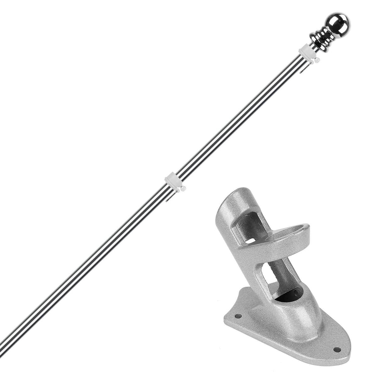 6Ft Stainless Steel Wall Mounted Flag Pole