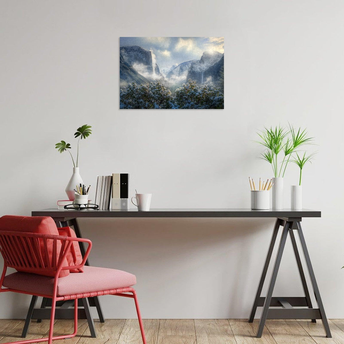 Rompecabezas de madera Artinhand Yosemite Snow Storm de 300 piezas, regalo