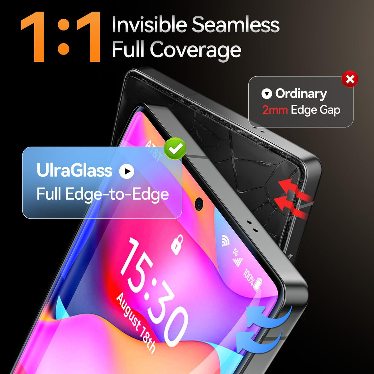 Protector de pantalla de privacidad X-it para Samsung Galaxy S24, paquete de 2, vidrio templado 9H